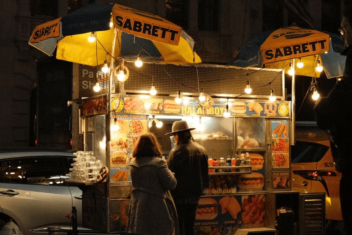 A couple orders from a Halal food cart in NYC